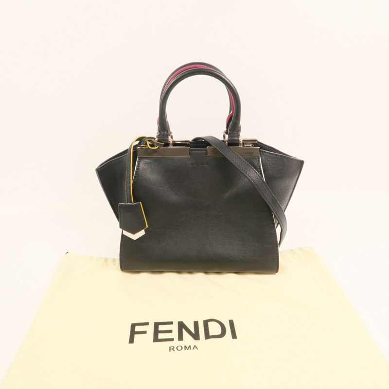 FENDI 牛皮皮革3 Jours銀扣手挽肩背兩用袋-11