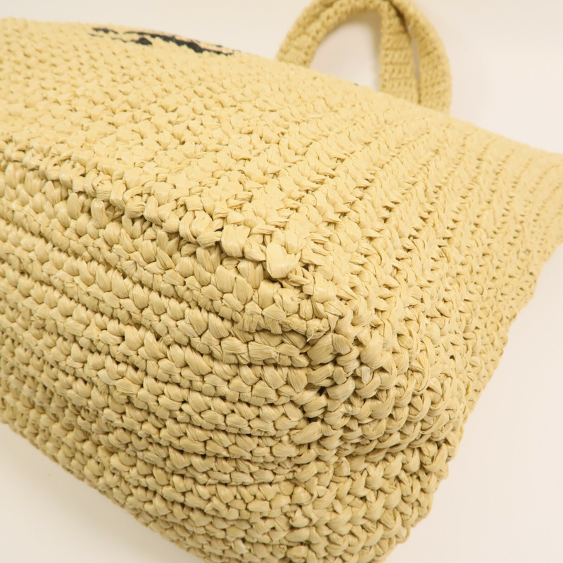 PRADA Raffia Tote Bag金扣手挽袋-10