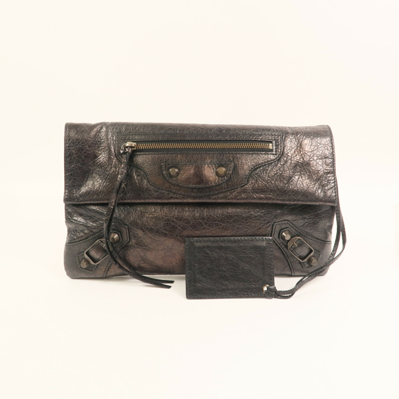 BALENCIAGA 牛皮皮革Clutch Envelope金扣手拿包-8