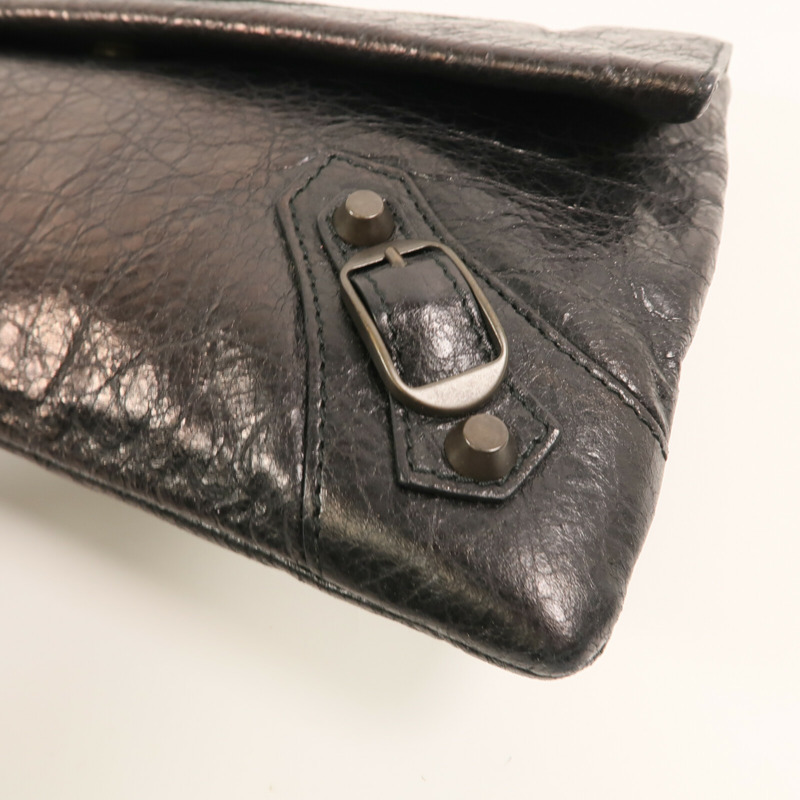 BALENCIAGA 牛皮皮革Clutch Envelope金扣手拿包-9