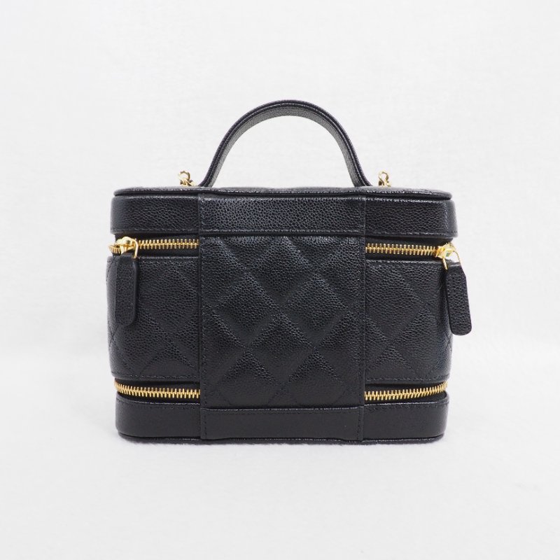 Chanel香奈兒 25A Métiers d'art 工坊系列黑金雙層拉鍊化妝盒子包 vanity case-6