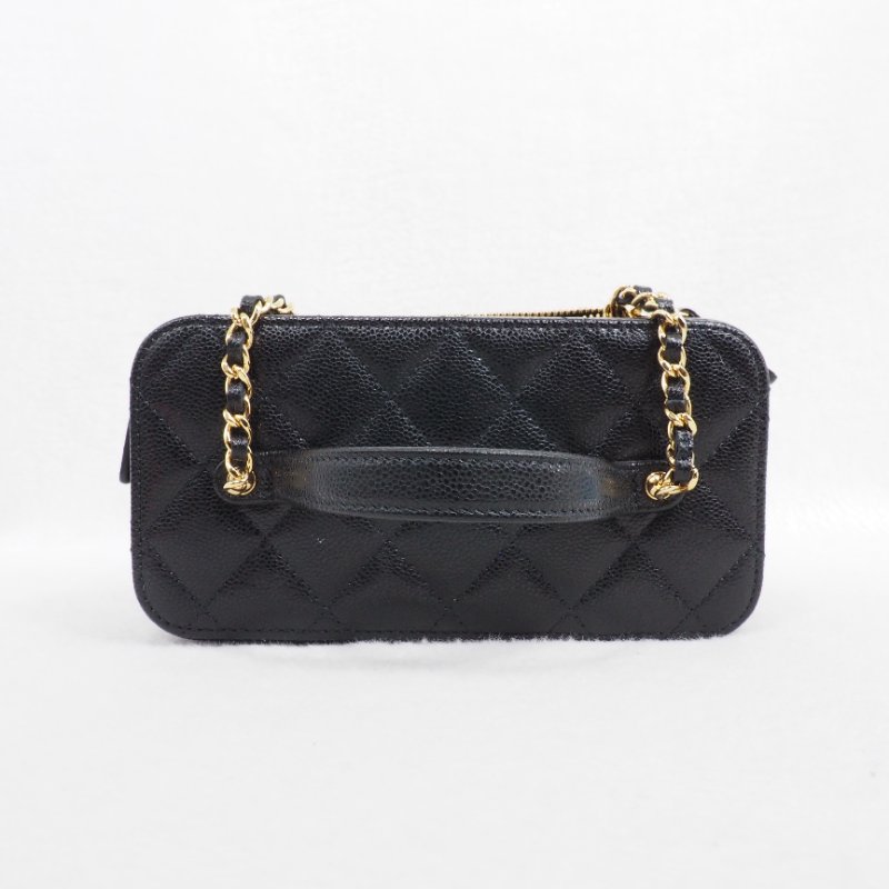 Chanel香奈兒 25A Métiers d'art 工坊系列黑金雙層拉鍊化妝盒子包 vanity case-9