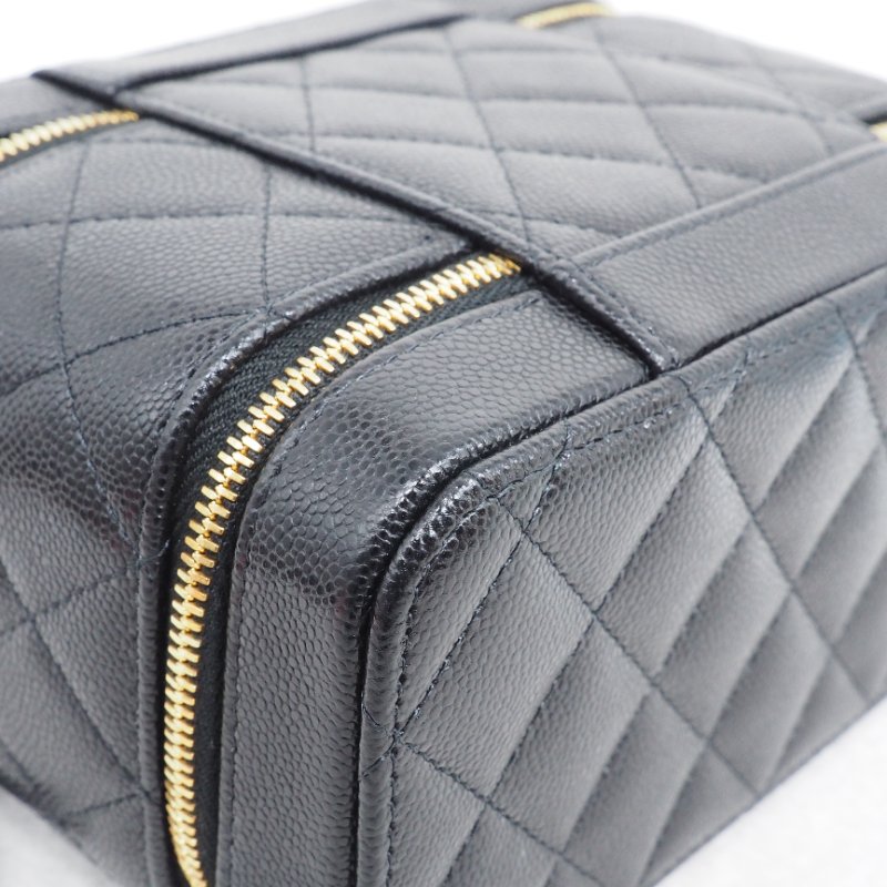 Chanel香奈兒 25A Métiers d'art 工坊系列黑金雙層拉鍊化妝盒子包 vanity case-16