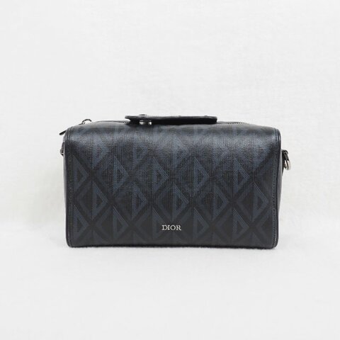Dior CD Lingot 22 Diamond bag 迪奧男裝黑色鑽石斜背包