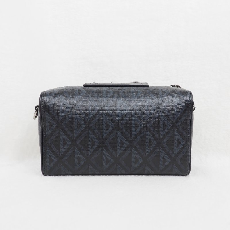 Dior CD Lingot 22 Diamond bag 迪奧男裝黑色鑽石斜背包-7