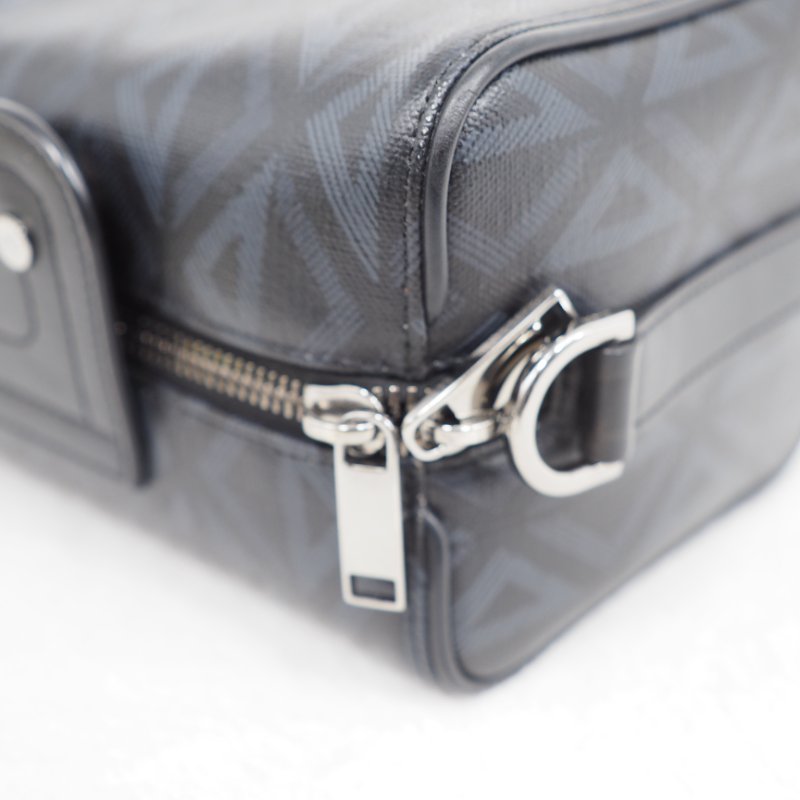 Dior CD Lingot 22 Diamond bag 迪奧男裝黑色鑽石斜背包-17