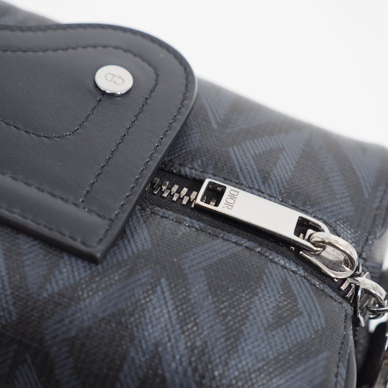 Dior CD Lingot 22 Diamond bag 迪奧男裝黑色鑽石斜背包-20