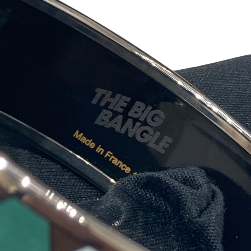 HERMES 愛馬仕 Emaille GM 琺瑯 合金 21cm 手鐲 綠色 銀釦-5