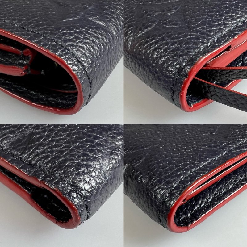 LV M64577  海軍藍壓紋信封短夾-10