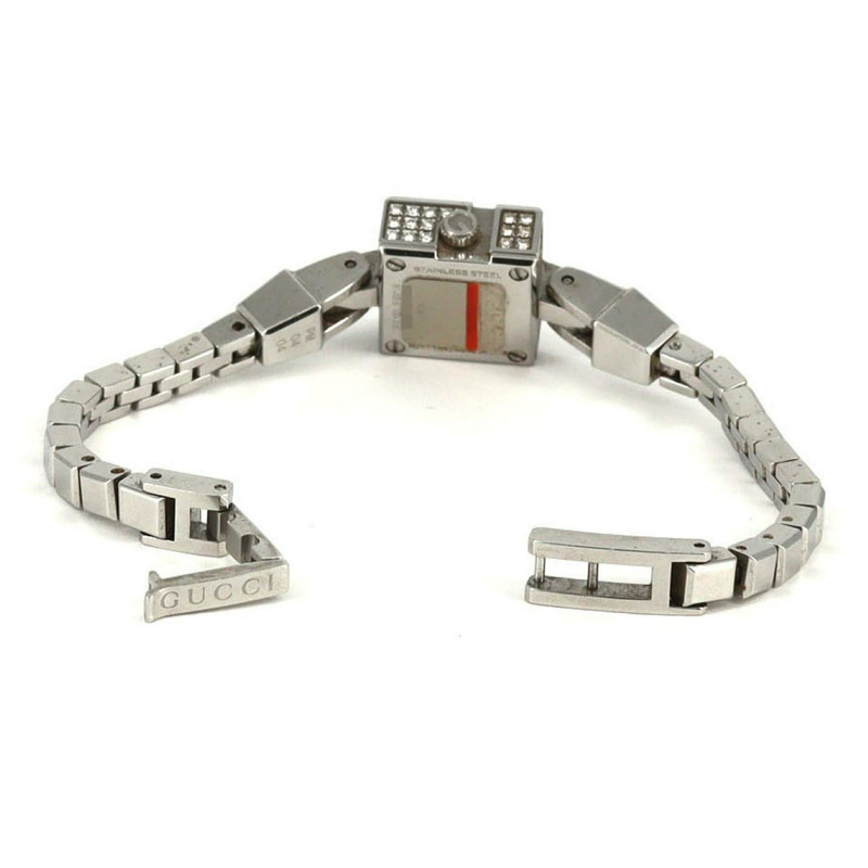 Gucci 102 YA102511 不鏽鋼石英錶-5