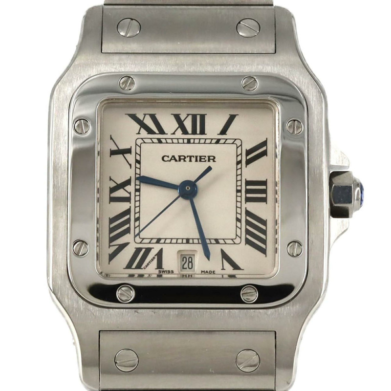 卡地亞 Santos Galbe LM W20060D6 不鏽鋼石英錶-0