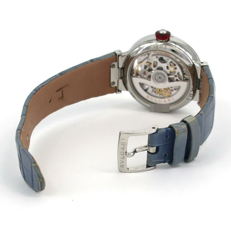 寶格麗 Lucea 鏤空藍色日本限定款 LU33S 103435 不鏽鋼自動腕錶-6