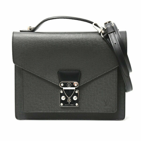 路易威登 男士 Monceau Taiga Ardoise 黑色包 (M32002)