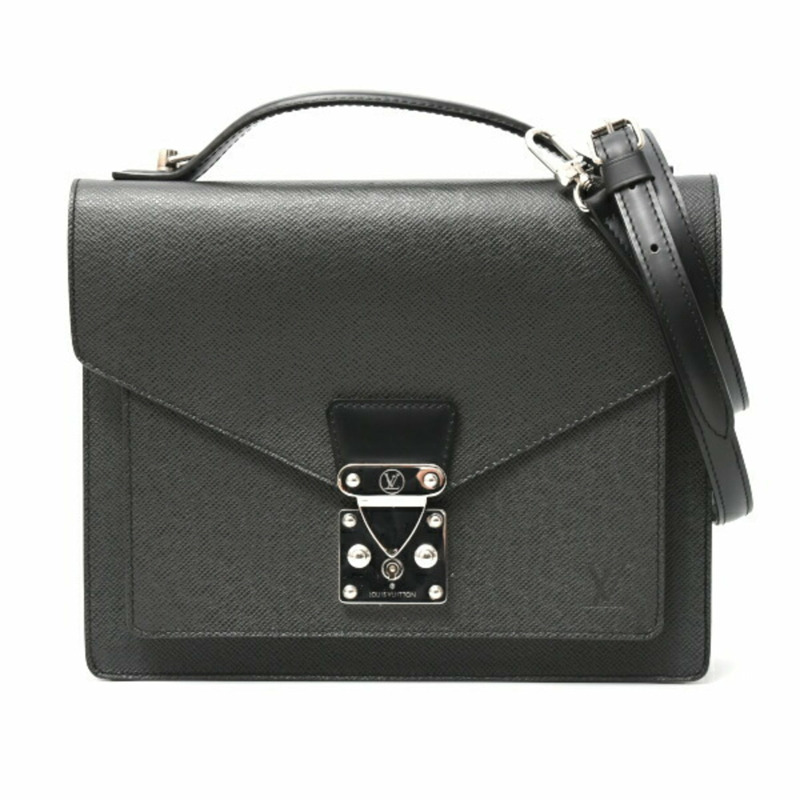 路易威登 男士 Monceau Taiga Ardoise 黑色包 (M32002)-0