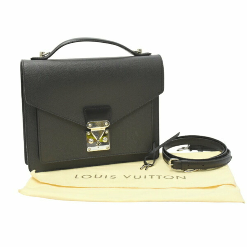 路易威登 男士 Monceau Taiga Ardoise 黑色包 (M32002)-9