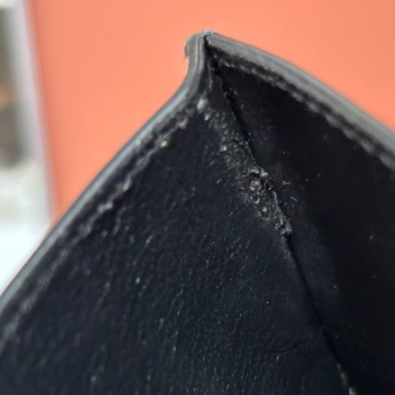 ::Saint Laurent:: YSL 聖羅蘭 銀字LOGO 黑荔枝山型紋卡片夾 卡夾 卡片套 CASSANDRE MATELASSÉ CARD HOLDER-13