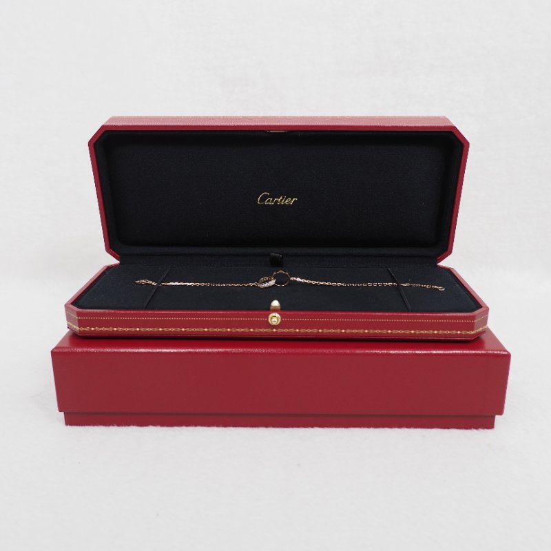 Cartier卡地亞 Love Bracelet Hlaf-Paved Diamonds 18K玫瑰金半鑽手鏈-0