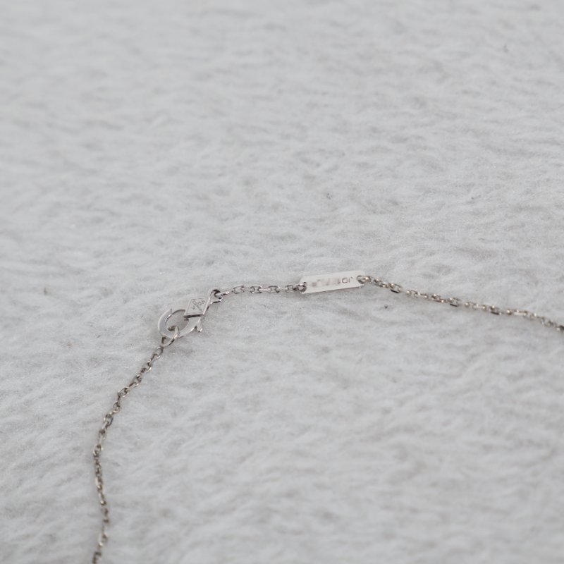 Van Cleef & Arpels VCA 梵克雅寶 Vintage Alhambra 18K白金白貝母四葉草中號單花項鍊-19