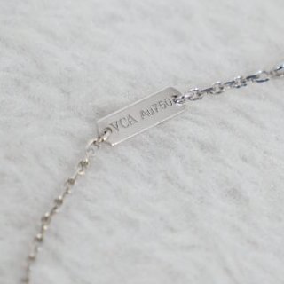 Van Cleef & Arpels VCA 梵克雅寶 Vintage Alhambra 18K白金白貝母四葉草中號單花項鍊-31