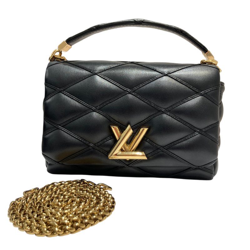 LOUIS VUITTON 路易威登 GO-14 MM M22891 單肩包/兩用手提包 皮革 黑色-0