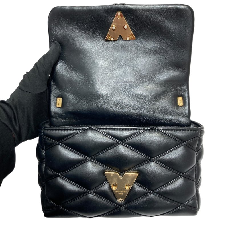 LOUIS VUITTON 路易威登 GO-14 MM M22891 單肩包/兩用手提包 皮革 黑色-11