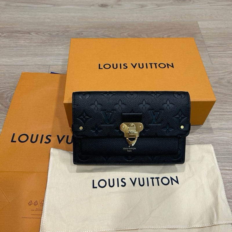 Lv vavin woc 黑色壓紋鏈條包 94新 簡約高級🖤-0