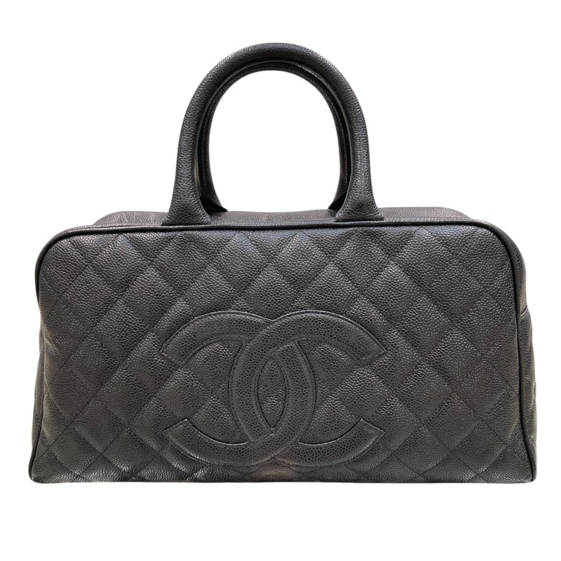 CHANEL 香奈兒 A20997 MATELASSE 牛皮 保齡球 手提包 黑色-0