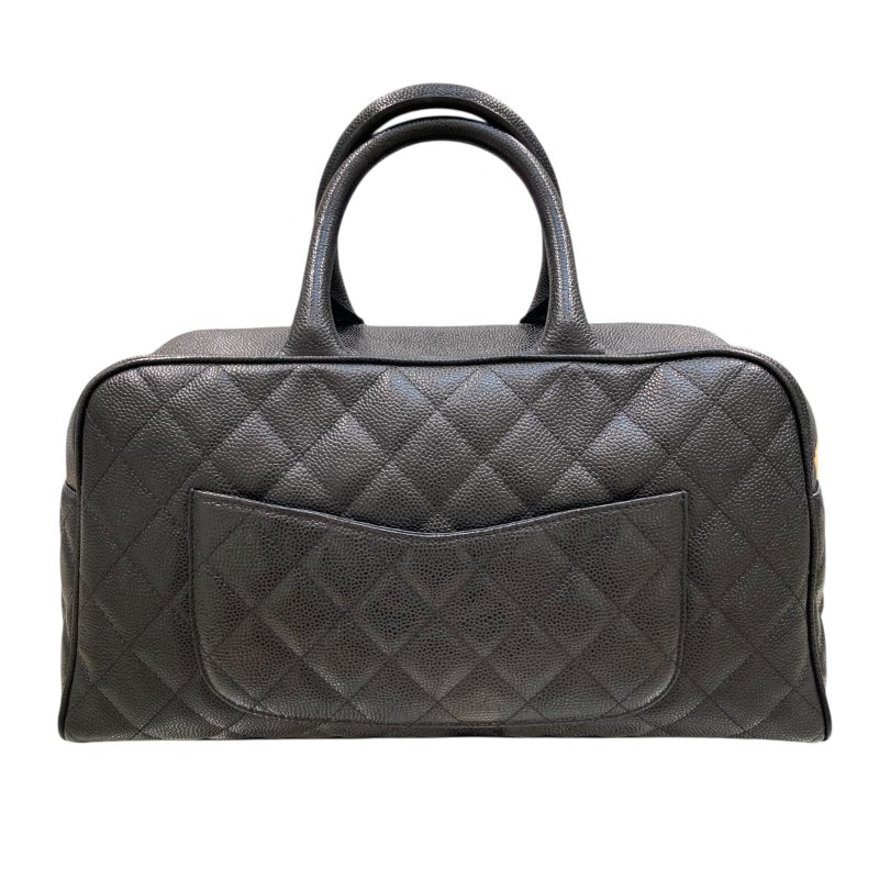 CHANEL 香奈兒 A20997 MATELASSE 牛皮 保齡球 手提包 黑色-1