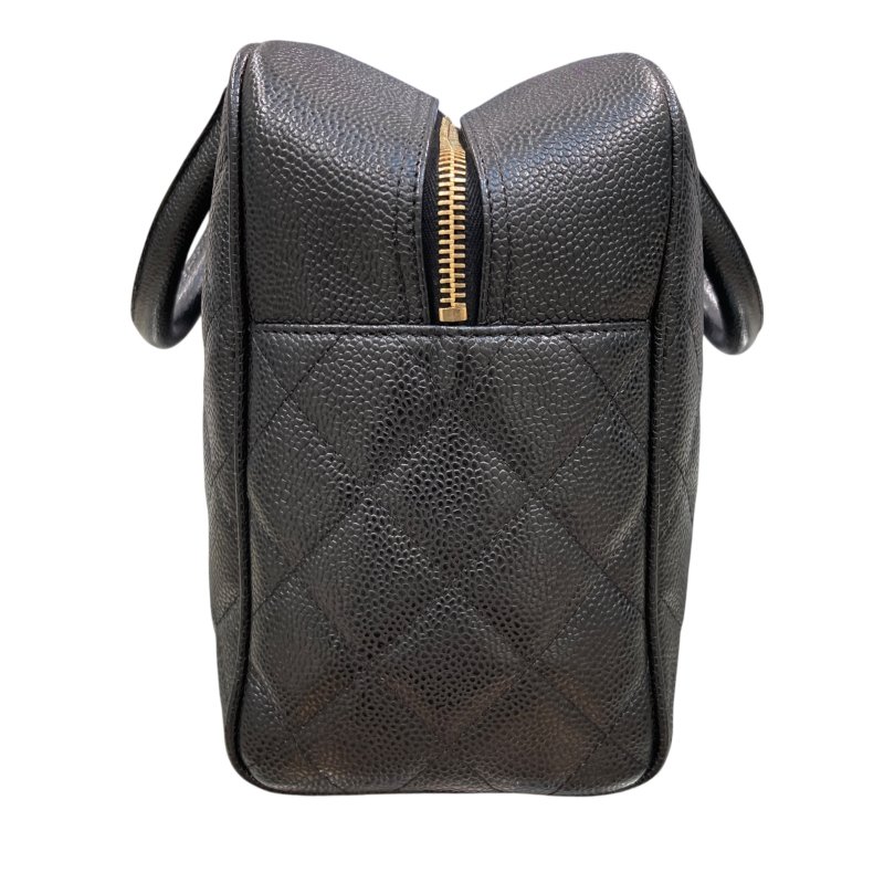 CHANEL 香奈兒 A20997 MATELASSE 牛皮 保齡球 手提包 黑色-3