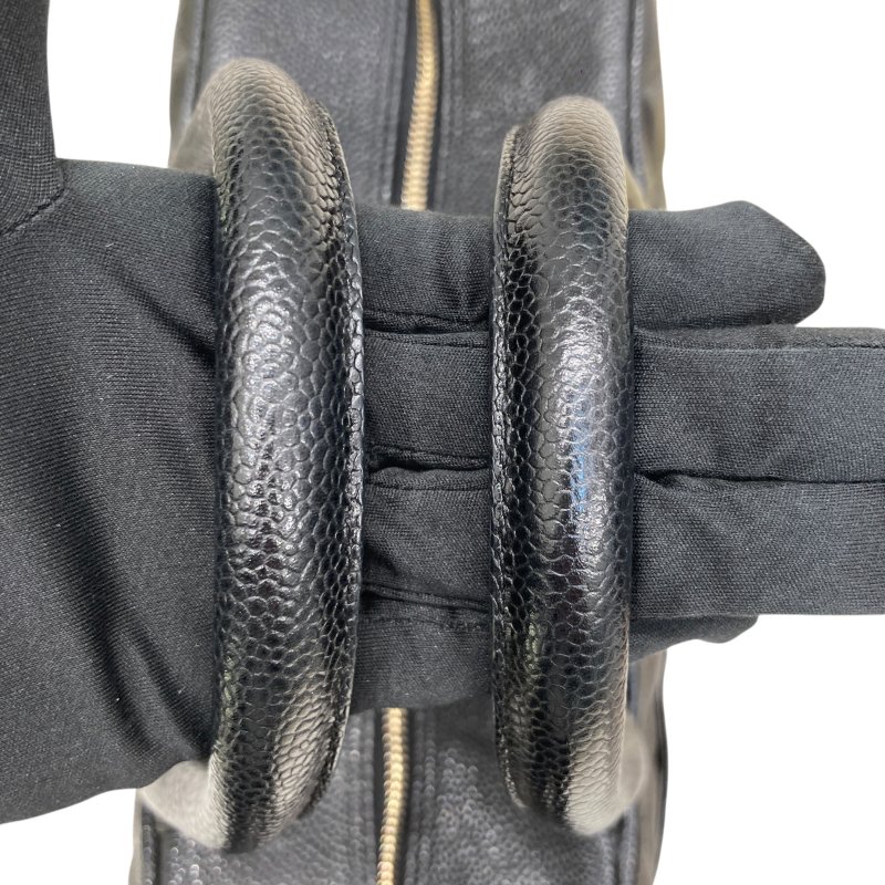 CHANEL 香奈兒 A20997 MATELASSE 牛皮 保齡球 手提包 黑色-12