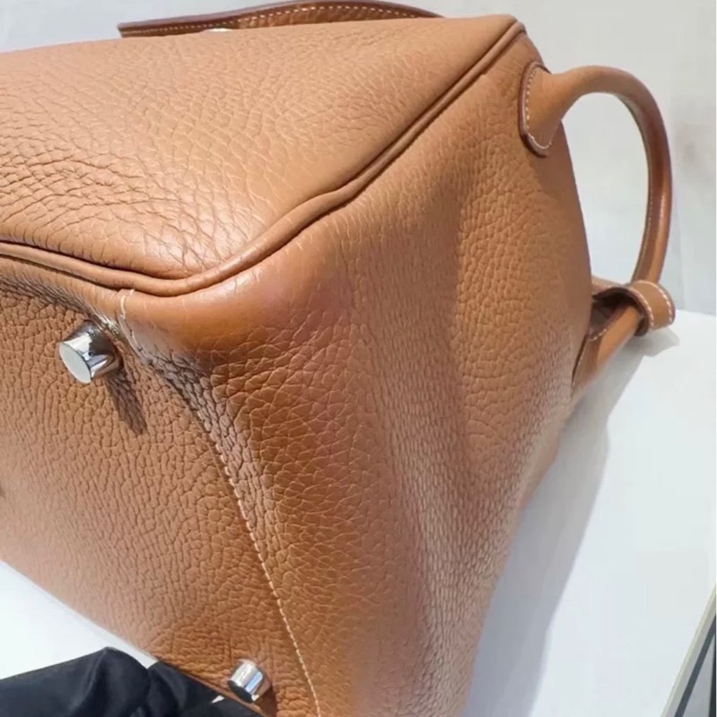 愛馬仕 Hermes Lindy 30 金棕 銀扣-10