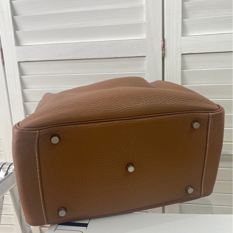 愛馬仕 Hermes Lindy 30 金棕 銀扣-12