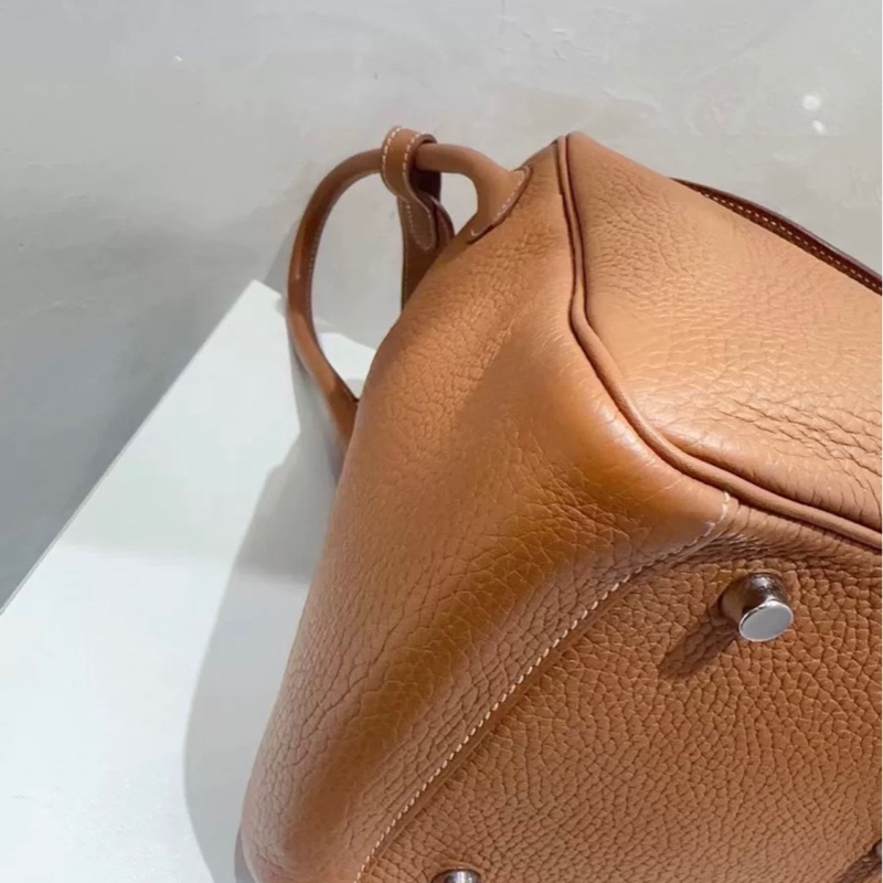 愛馬仕 Hermes Lindy 30 金棕 銀扣-31