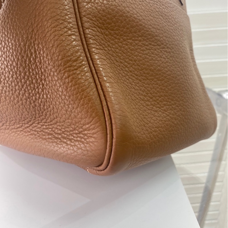 愛馬仕 Hermes Lindy 30 金棕 銀扣-36