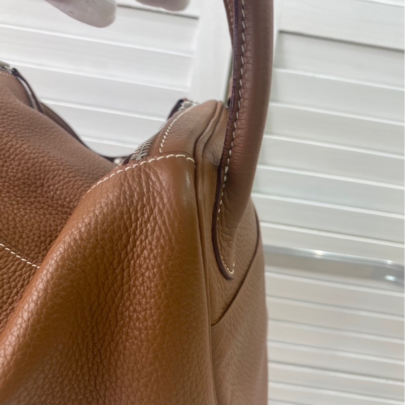愛馬仕 Hermes Lindy 30 金棕 銀扣-39