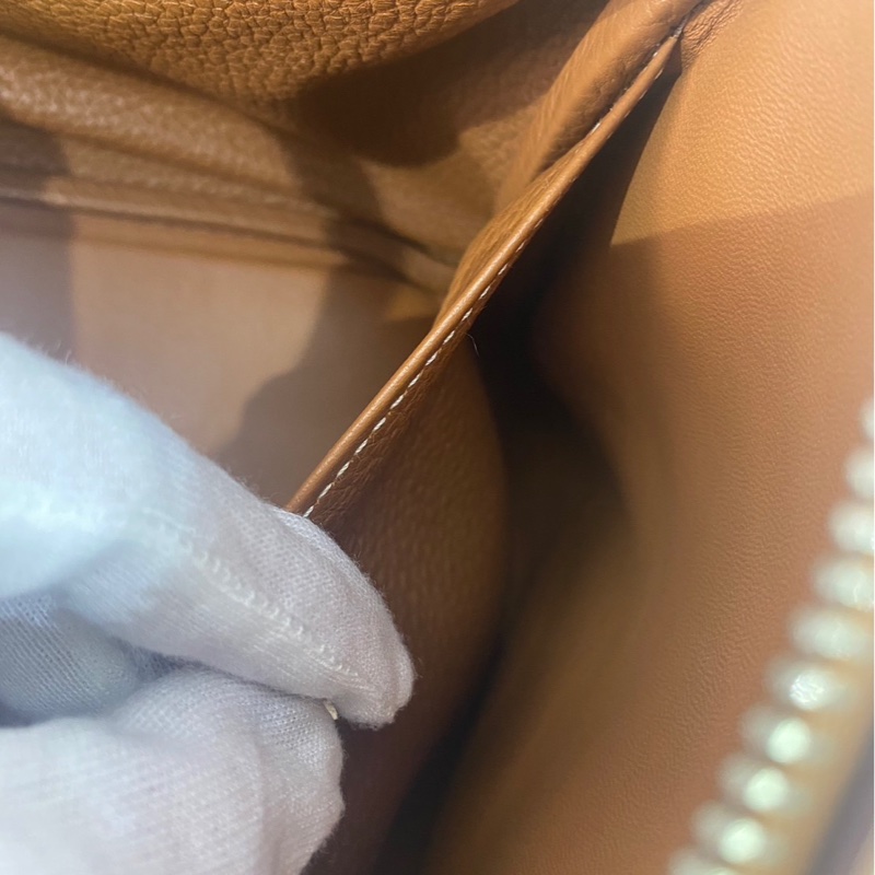 愛馬仕 Hermes Lindy 30 金棕 銀扣-45