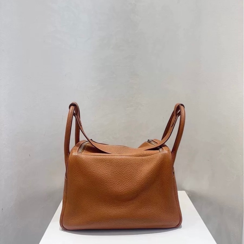 愛馬仕 Hermes Lindy 30 金棕 銀扣-3