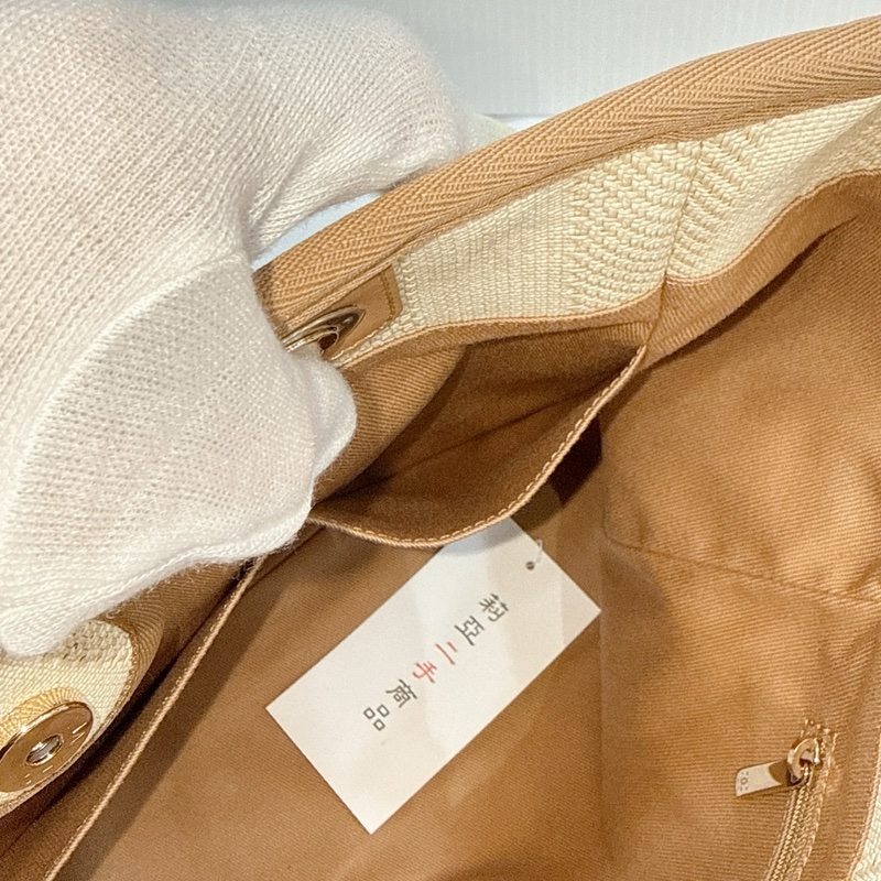 莉亞精品♡ Chanel A67001 米色沙灘包 二手-15