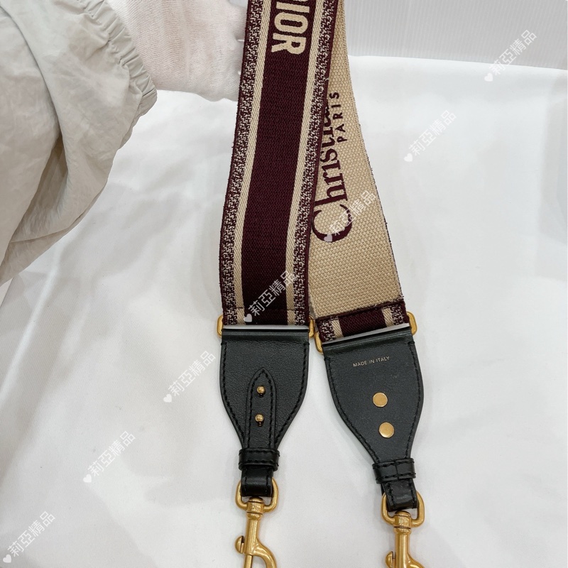 莉亞精品♡ Dior帆布背袋 酒紅色 二手-3