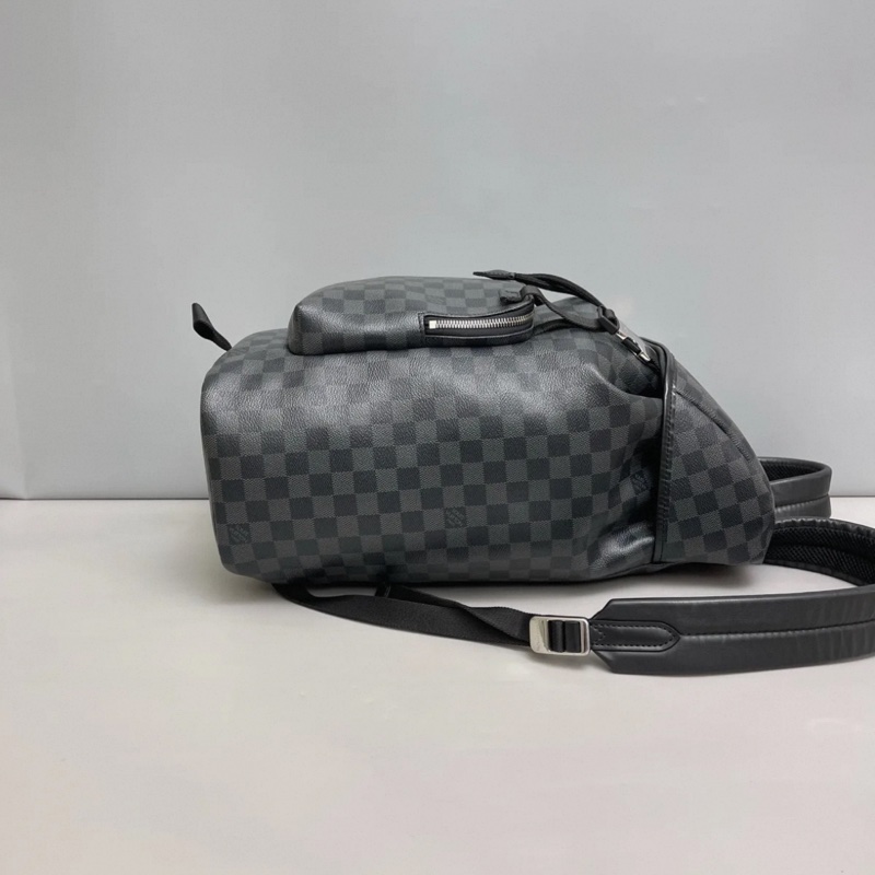 LV路易威登Zack系列男士黑棋盤格雙肩包-2