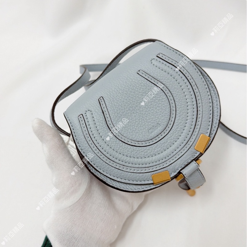 莉亞精品♡ Chloe mini鈴鼓包 寶寶藍 二手-2