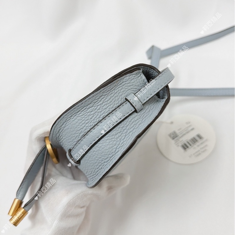 莉亞精品♡ Chloe mini鈴鼓包 寶寶藍 二手-5