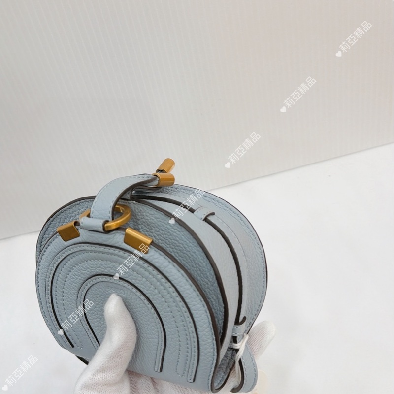 莉亞精品♡ Chloe mini鈴鼓包 寶寶藍 二手-11