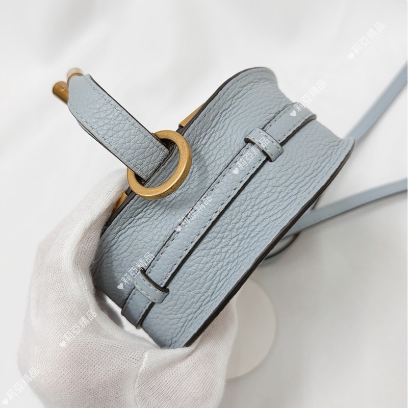 莉亞精品♡ Chloe mini鈴鼓包 寶寶藍 二手-14