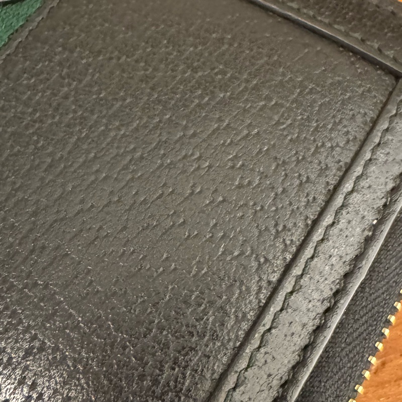 Gucci黑皮革紅綠織帶ㄇ拉長夾 中性款🤩-10