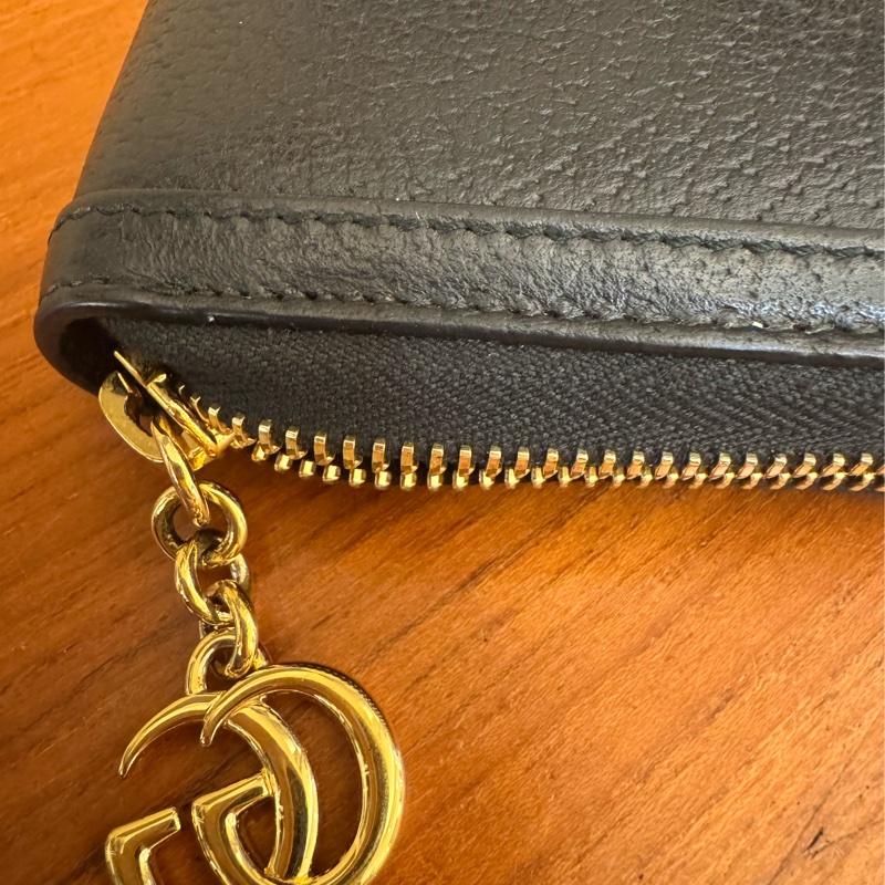 Gucci黑皮革紅綠織帶ㄇ拉長夾 中性款🤩-18