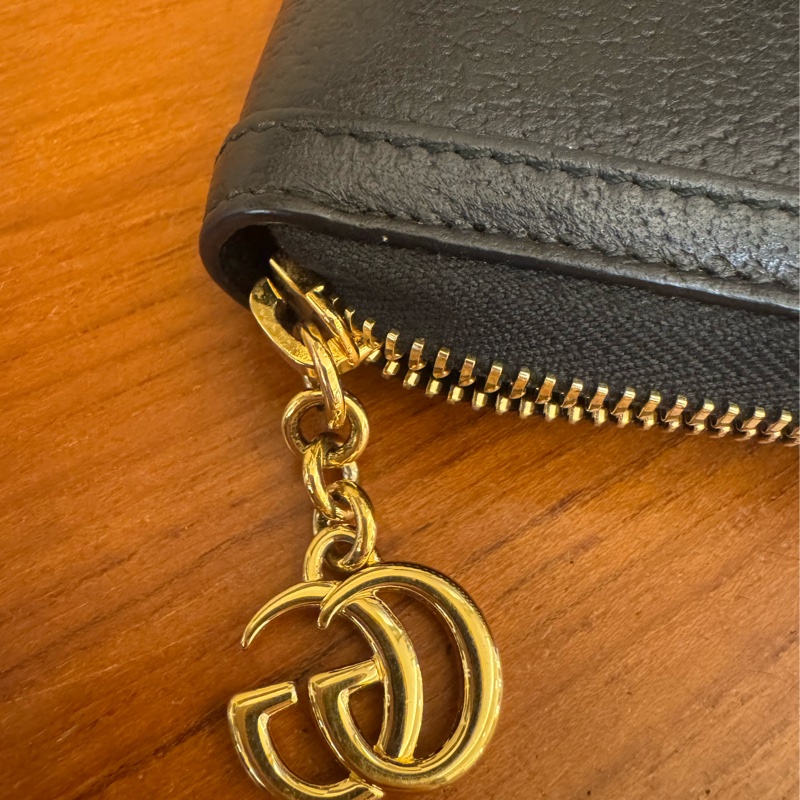 Gucci黑皮革紅綠織帶ㄇ拉長夾 中性款🤩-19