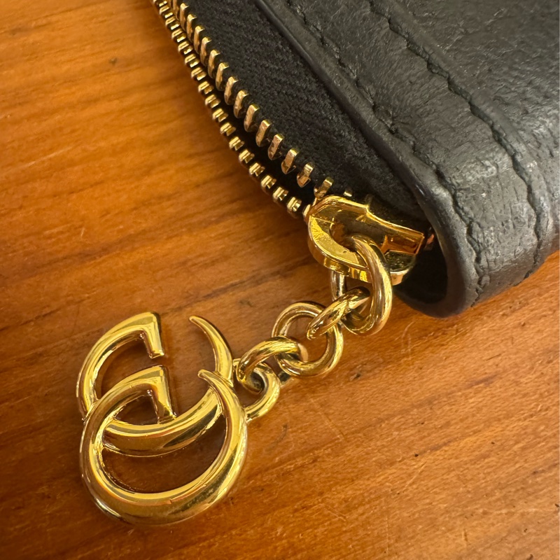 Gucci黑皮革紅綠織帶ㄇ拉長夾 中性款🤩-20