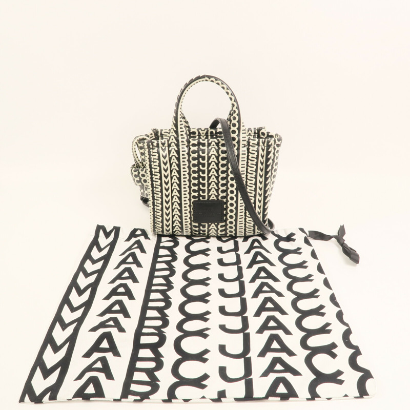 MARC BY MARC JACOBS 羊皮皮革Micro tote銀扣手挽肩背兩用袋-9