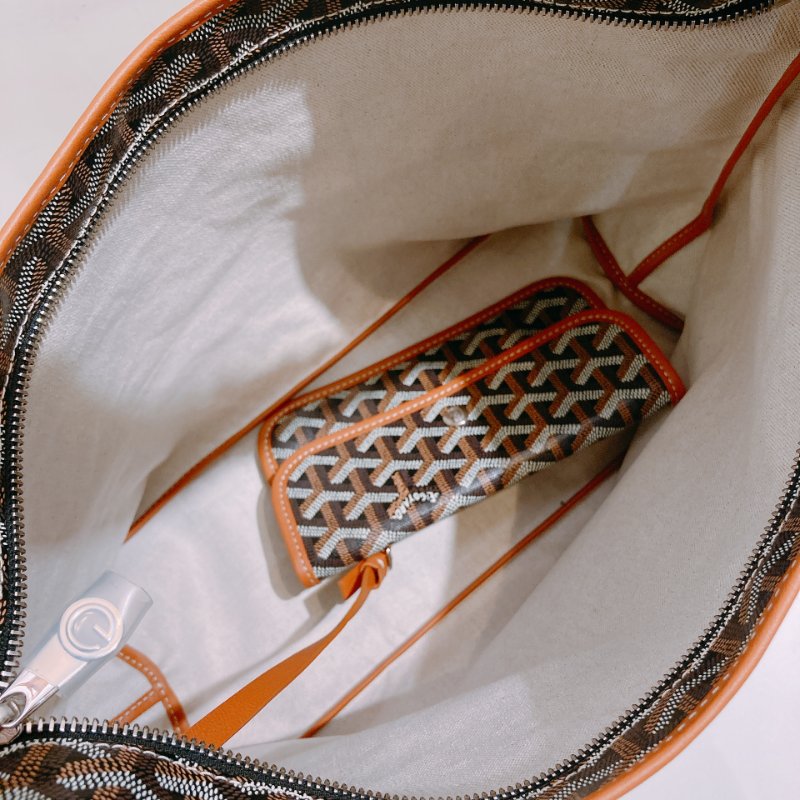 TW4730  Goyard 戈雅 托特包 PM Size 棕色帆布包 size Boheme Hobo Bag Brown-8